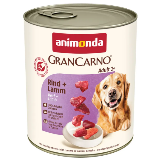 Konzerva Animonda Gran Carno Adult hovězí a jehně 800g