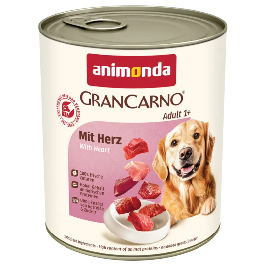 Konzerva Animonda Gran Carno Adult se srdcem 800g