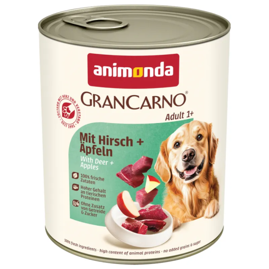 Konzerva Animonda Gran Carno Adult s jelenem a jablky 800g