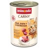 Konzerva Animonda Carny Adult hovězí, kuře a kachní srdce 400g