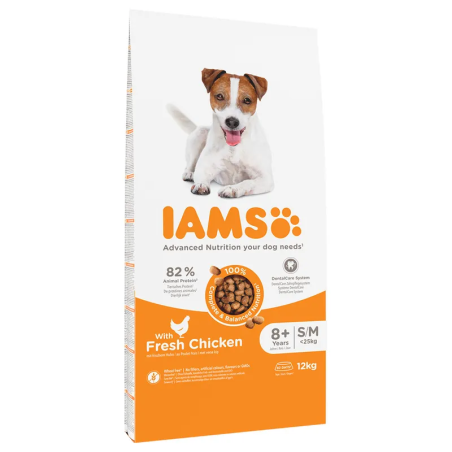 Krmivo IAMS Dog Senior Small & Medium Chicken 12kg