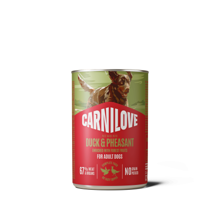 Konzerva Carnilove Dog Can Paté kachna a bažant 400 g