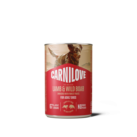 Konzerva Carnilove Dog Paté jehně a divočák 400 g
