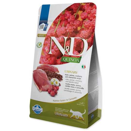 Farmina N&D cat QUINOA (GF) adult, urinary, kachna a brusinka 1,5 kg