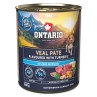 Konzerva Ontario Adult telecí paté s příchutí kurkumy 800g