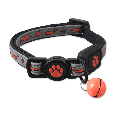 Obojek Active Cat Reflective oranžový