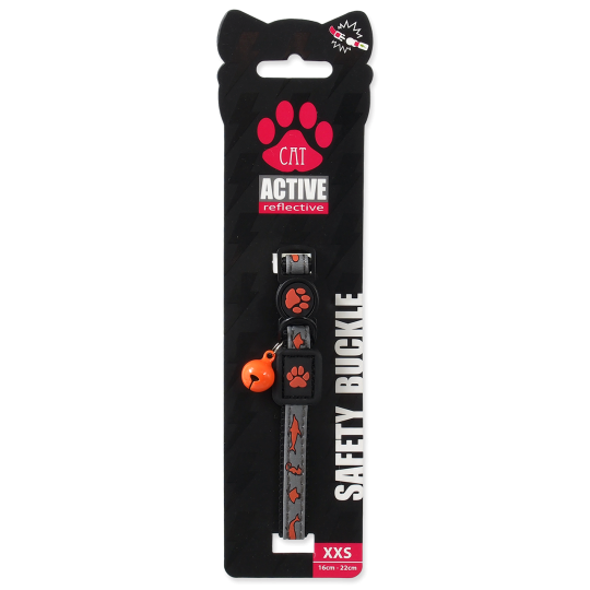 Obojek Active Cat Reflective oranžový
