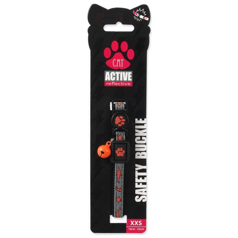 Obojek Active Cat Reflective oranžový