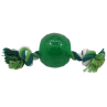 Hračka Dog Fantasy Strong Mint míček s provazem 8,2 cm zelená