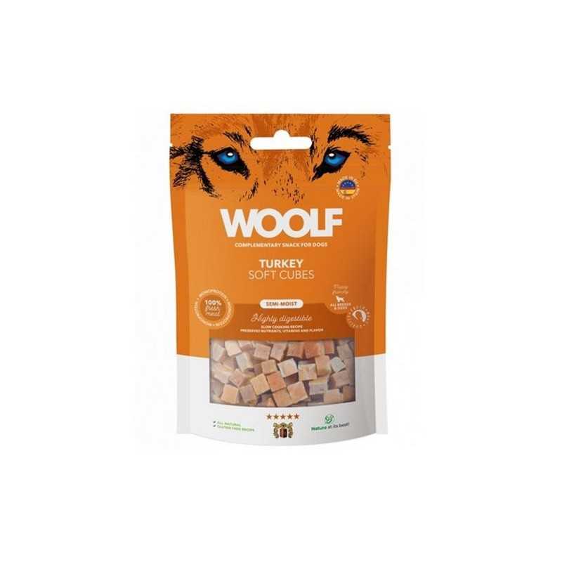 Pamlsek Woolf Dog Soft Cubes Turkey 100 g