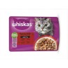Mars WHISKAS kapsička cat Masový výběr kuře a hrách & hovězí & krůta & jehně a mrkev ve šťávě 4 x 85 g