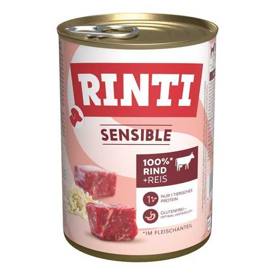 Konzerva Rinti Sensible Adult hovězí a rýže 400g